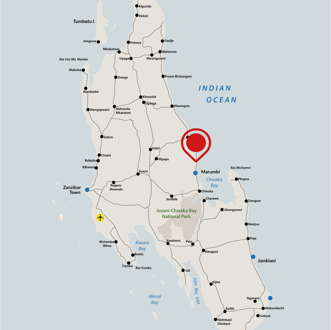 Beach Safari - Accommodations - Zanzibar Bay Resort - Map 17.JPEG