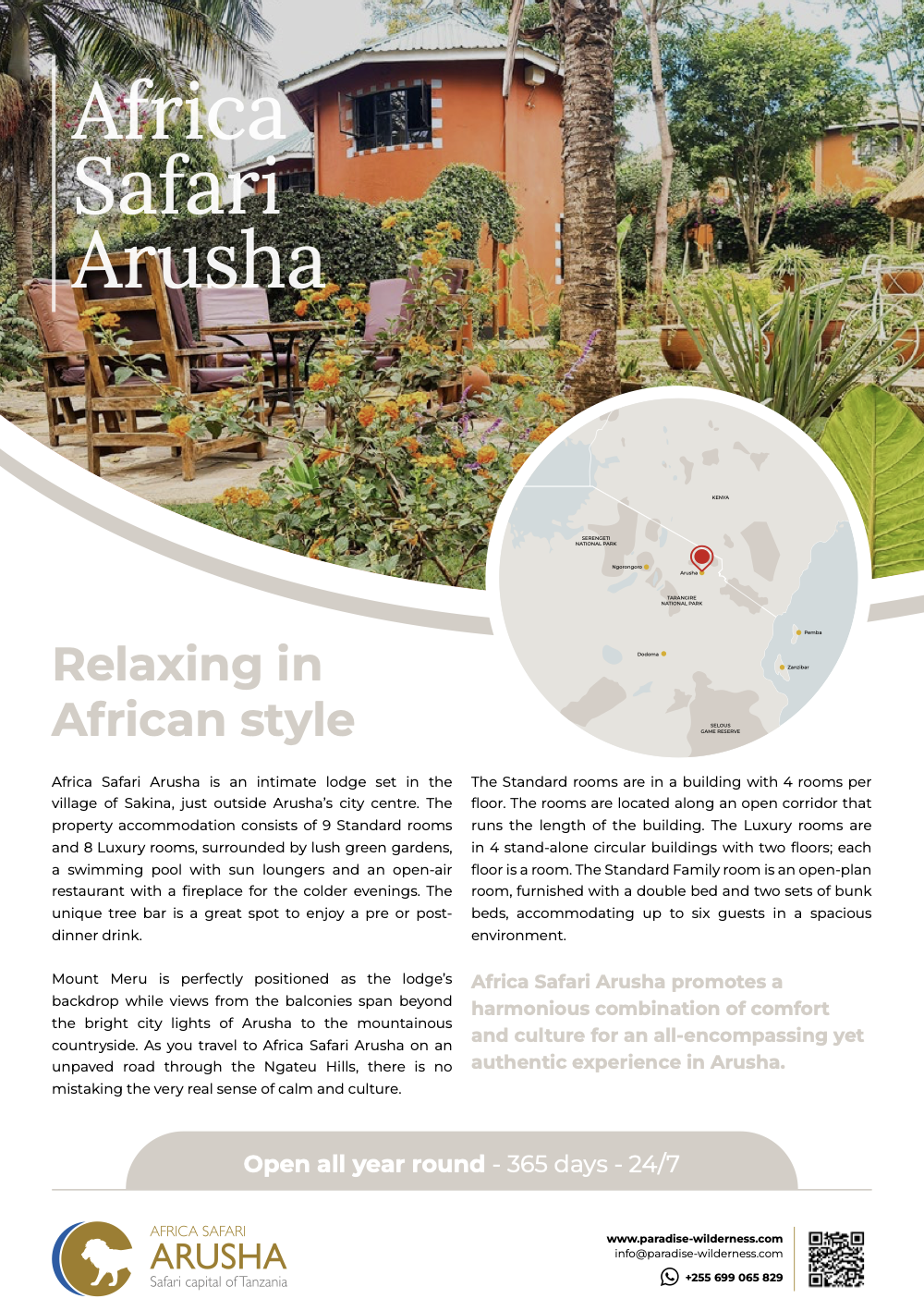Africa Safari Arusha Fact Sheet