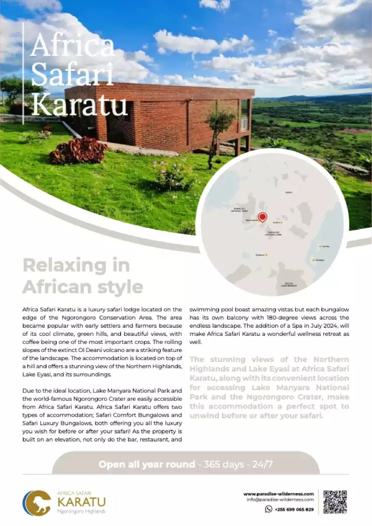 Africa Safari Karatu Fact Sheet