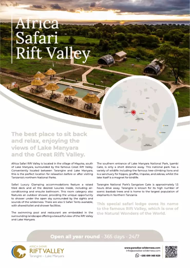 Africa Safari Rift Valley Fact Sheet