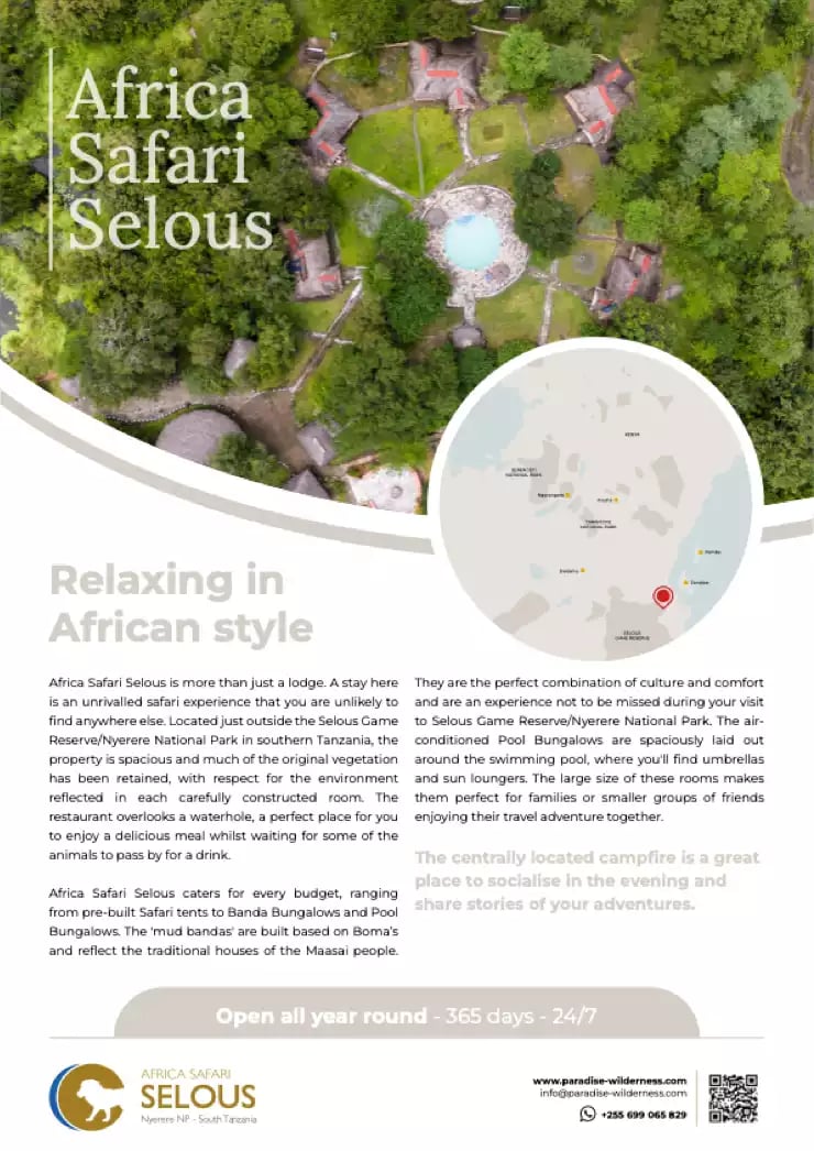 Africa Safari Selous Fact Sheet