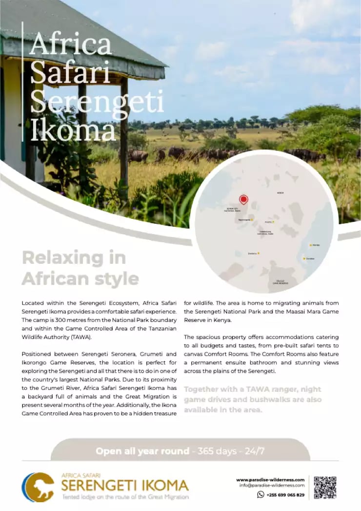 Africa Safari Serengeti Ikoma Fact Sheet