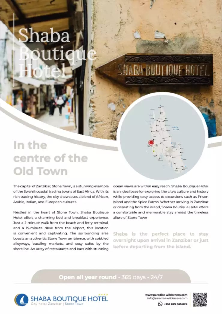 Shaba Boutique Hotel Fact Sheet