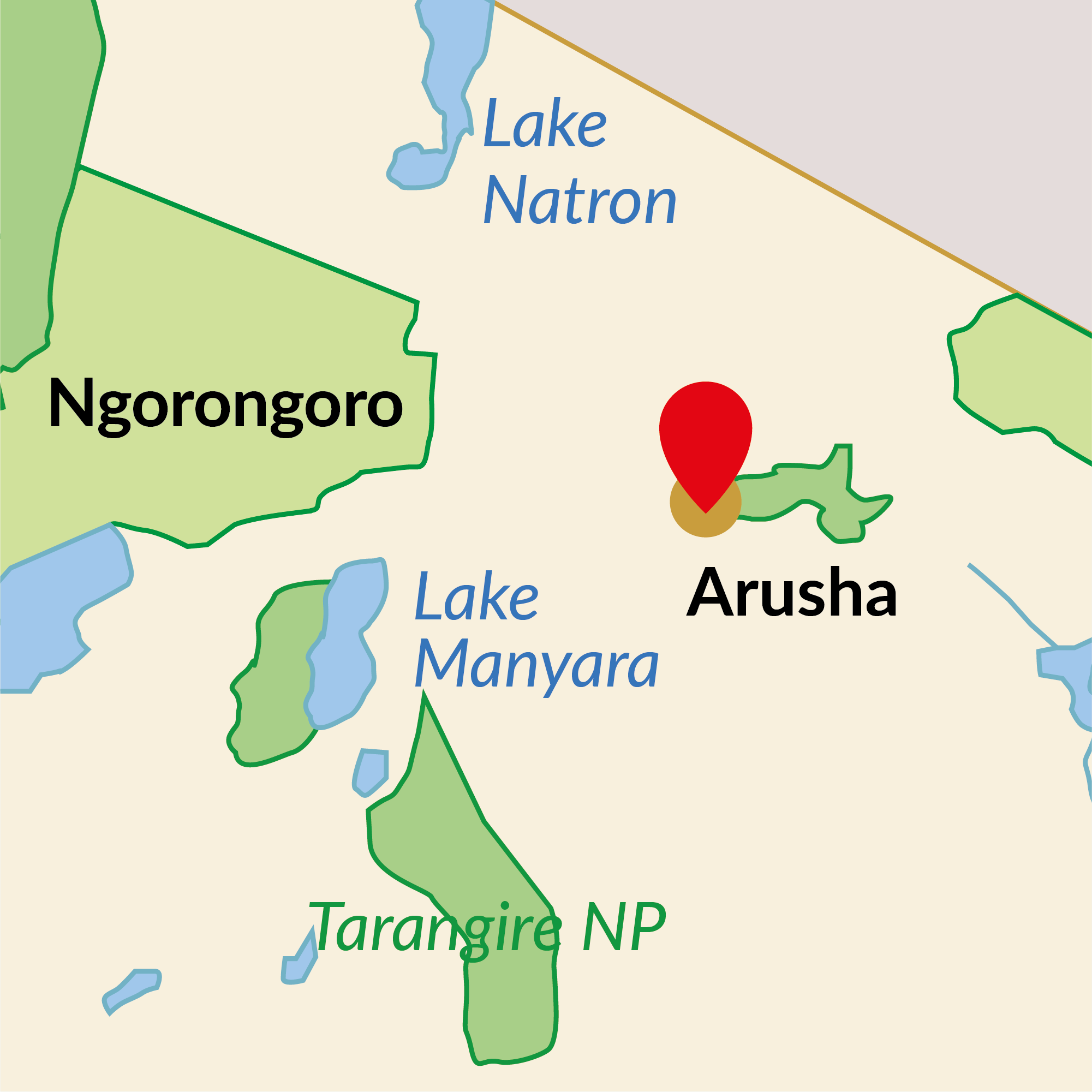 Africa Safari Arusha Map_Square