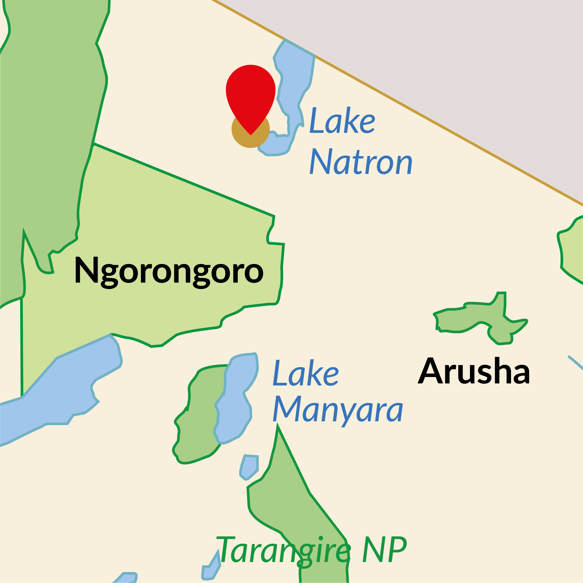 Africa Safari Lake Natron Map_Square
