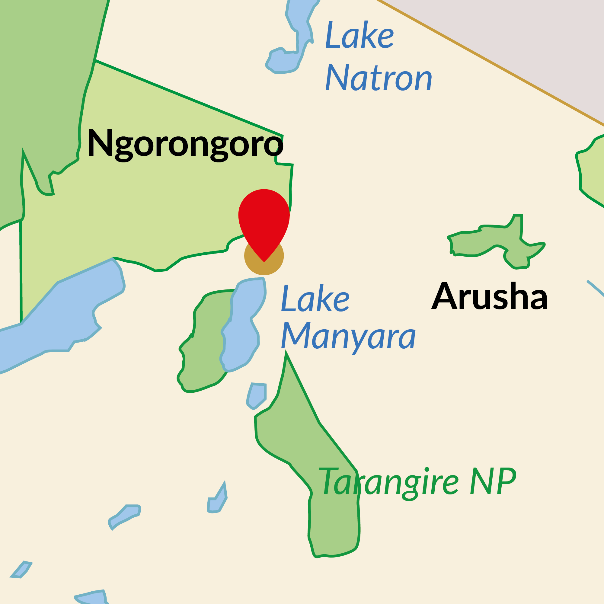 Africa Safari Manyara Escarpment Map_Square