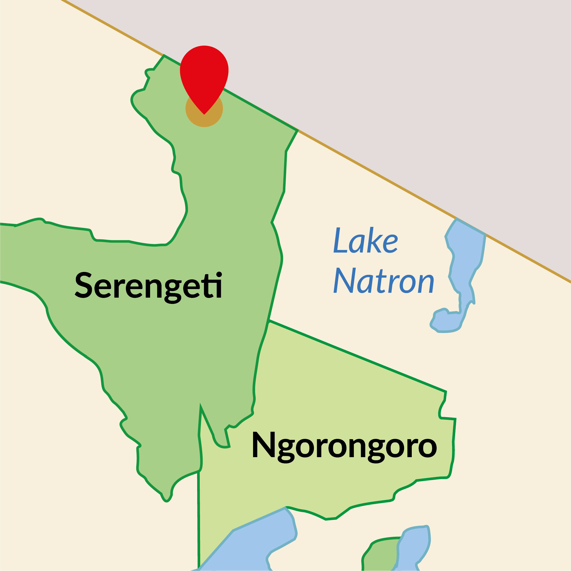 Africa Safari Serengeti Kogatende Map_Square