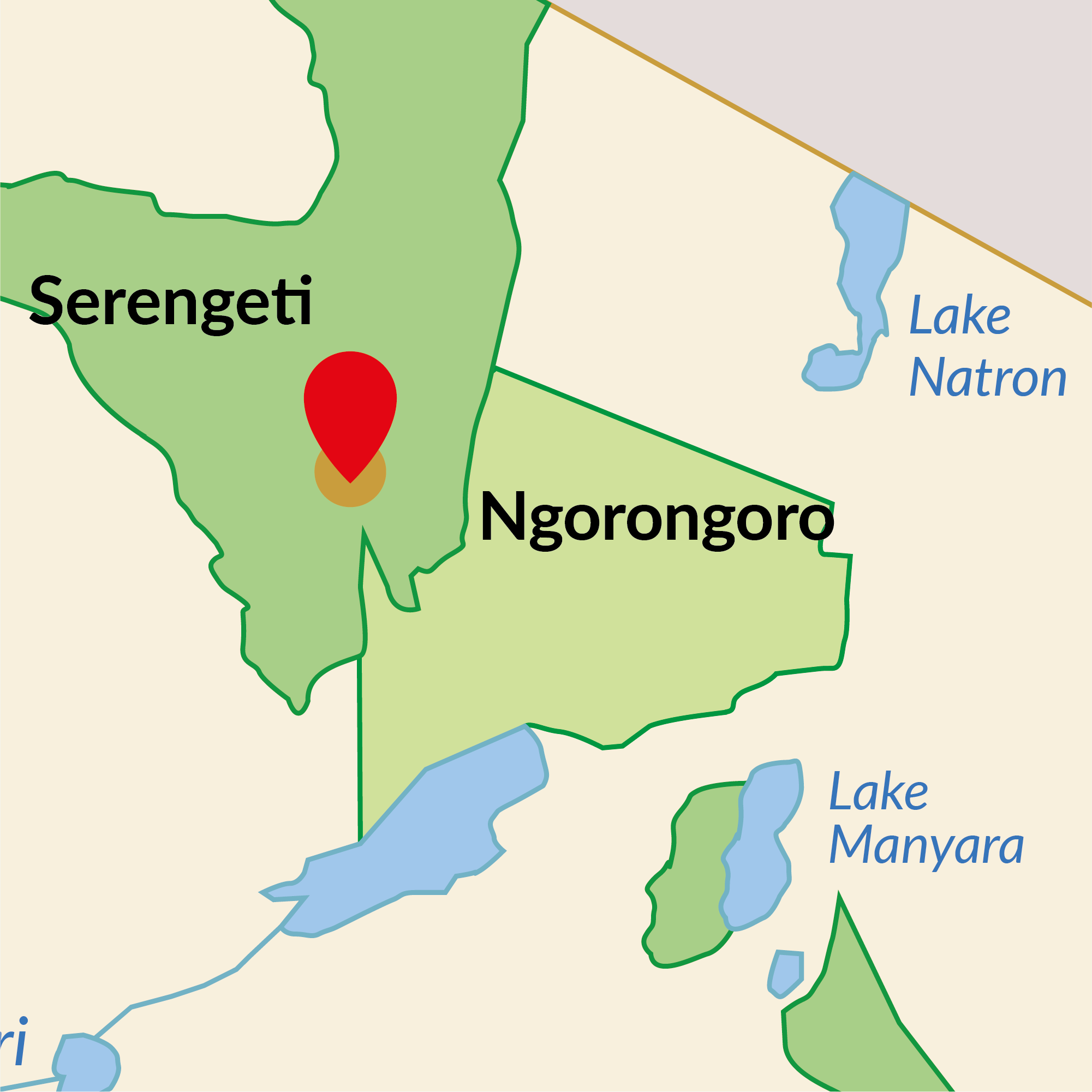 Africa Safari Serengeti Ndutu Map_Square